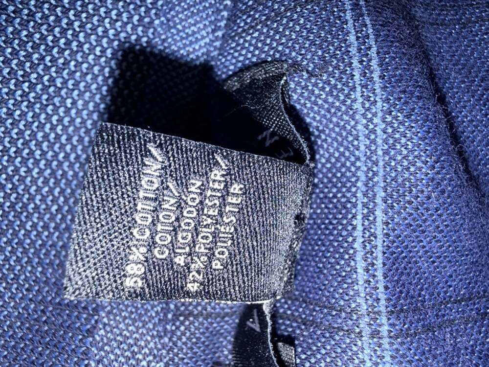 Van Heusen Mens XXL Blue Check Plaid Short Sleeve Polo Shirt - Picture 5 of 5